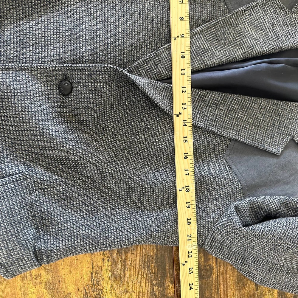 Pendleton wool sports coat jacket size 42 long gray blue classic western - Picture 10 of 12